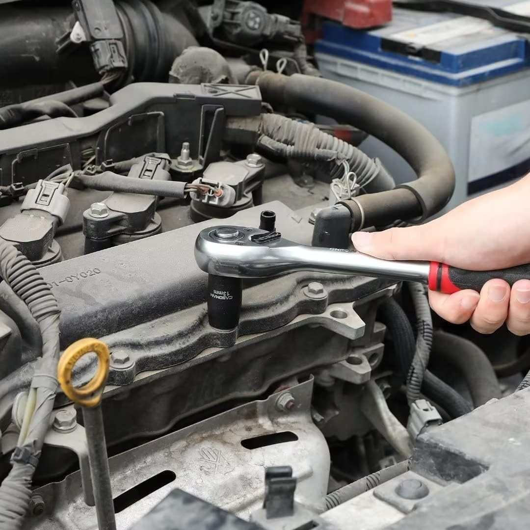 14 Pieces 1/2-Inch Drive Shallow Impact Socket Set, Metric, 6-Point, 11mm to …