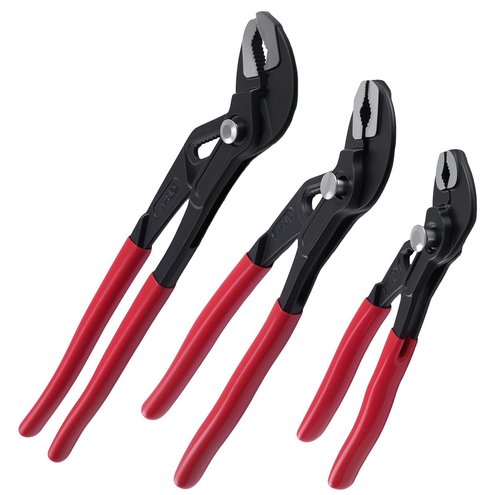 Water Pump Pliers 3pcs 180mm 250mm 300mm Self-Locking Carbon Steel Non-Slip