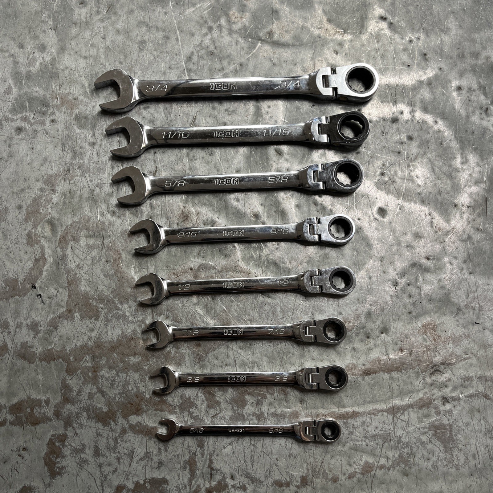 ICON FLEX 8PC HEAD RATCHETING WRENCH SET | FREE SHIPPING!