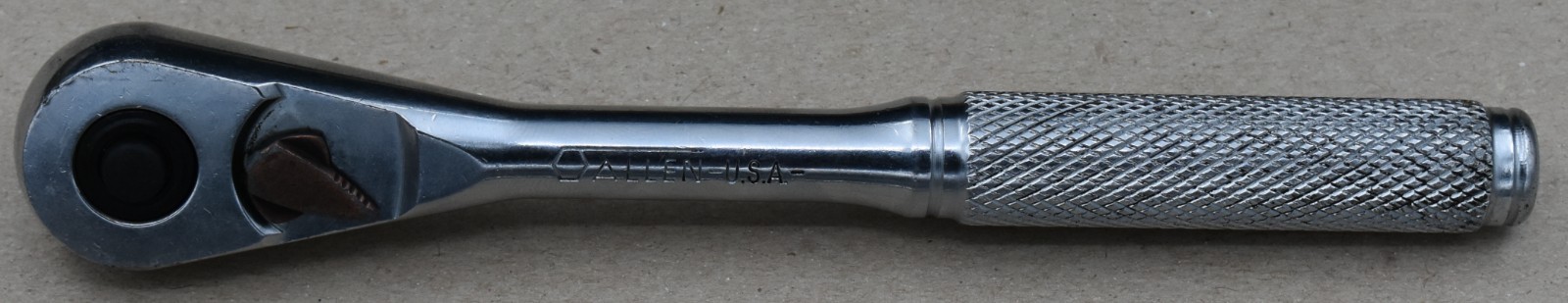ALLEN TOOLS USA 11900 H, 3/8″ DRIVE KNURLED HANDLE CHROME RATCHET