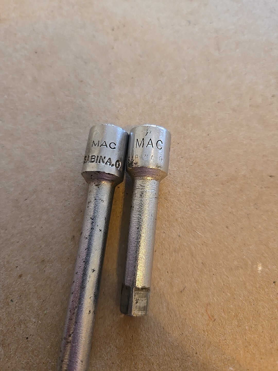 Mac Tools Sabina 1/4″ Drive 2″ 6″ Chrome Extensions Lot Of 2 M2E,M6E