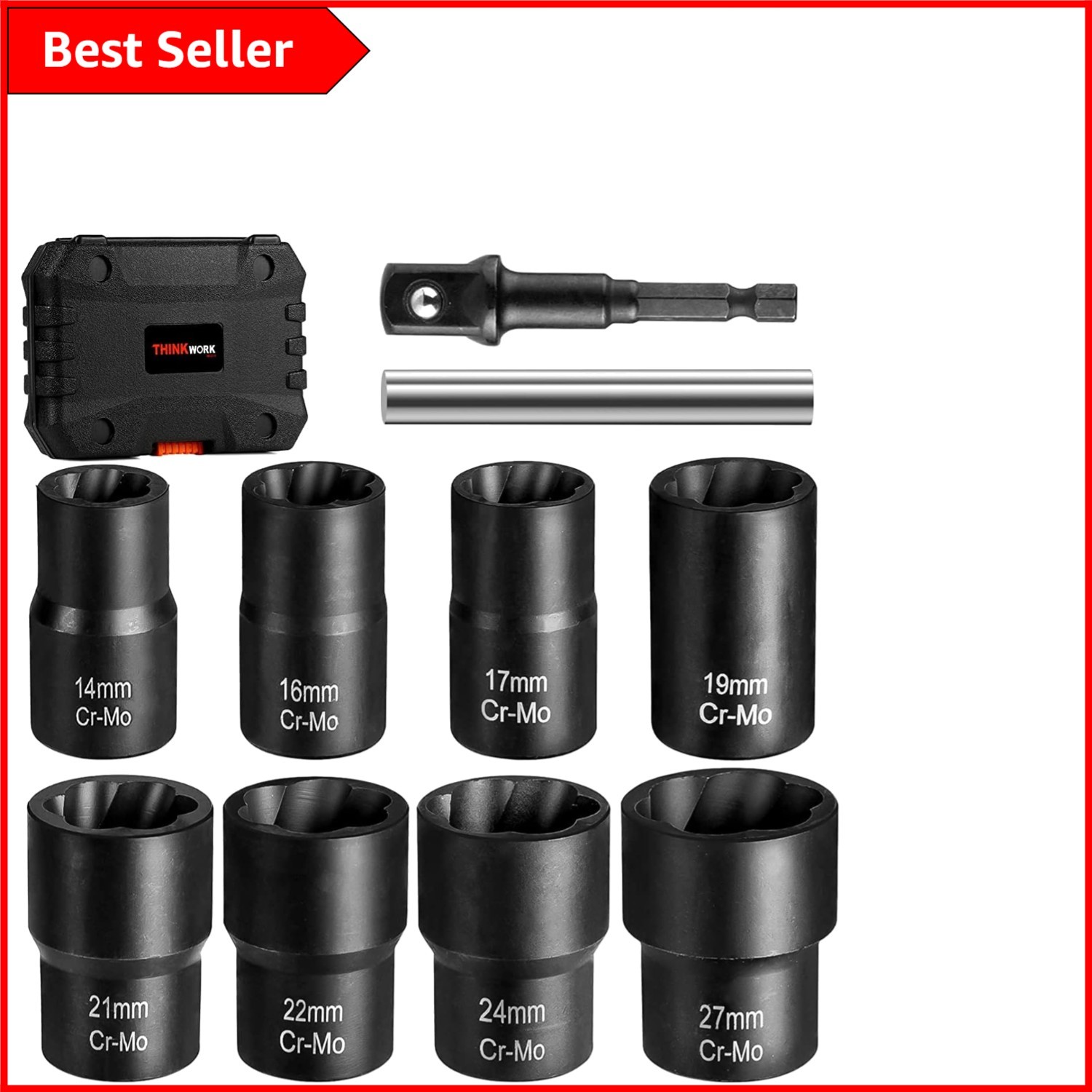 Professional 10-Piece Bolt & Nut Extractor Set – Max Grip and Versatile Sizes