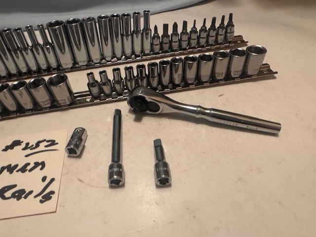 CRAFTSMAN 1/4″ DR -56 PC / RATCHET + SOCKETS/ DEEP /STD METRIC & SAE SET+ RAILS