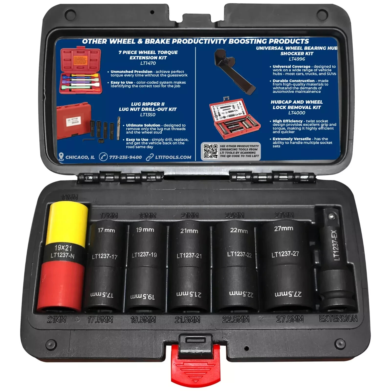 LTI 1237 7 Piece 1/2″ Drive Flip Socket Set
