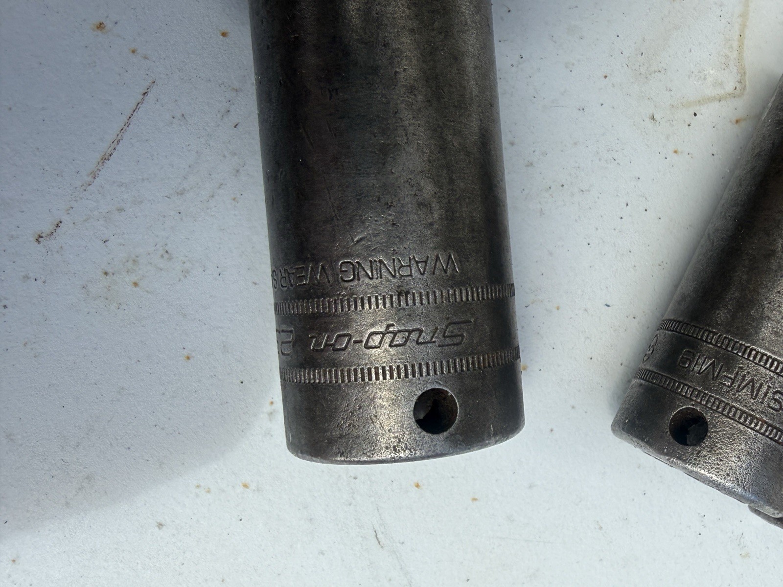 Snap-on Tools USA 3/8″ Drive 6pt 23mm,19mm,14mm Used Deep Socket Simfm Series