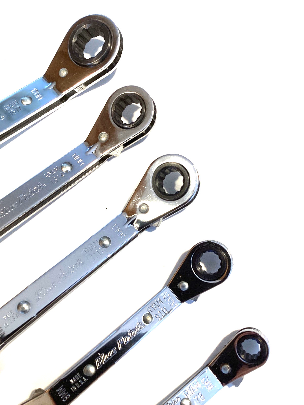 BLUE POINT By SNAP ON NEW 5 Piece Metric Offset Ratchet Box Wrench Set RBYAM605