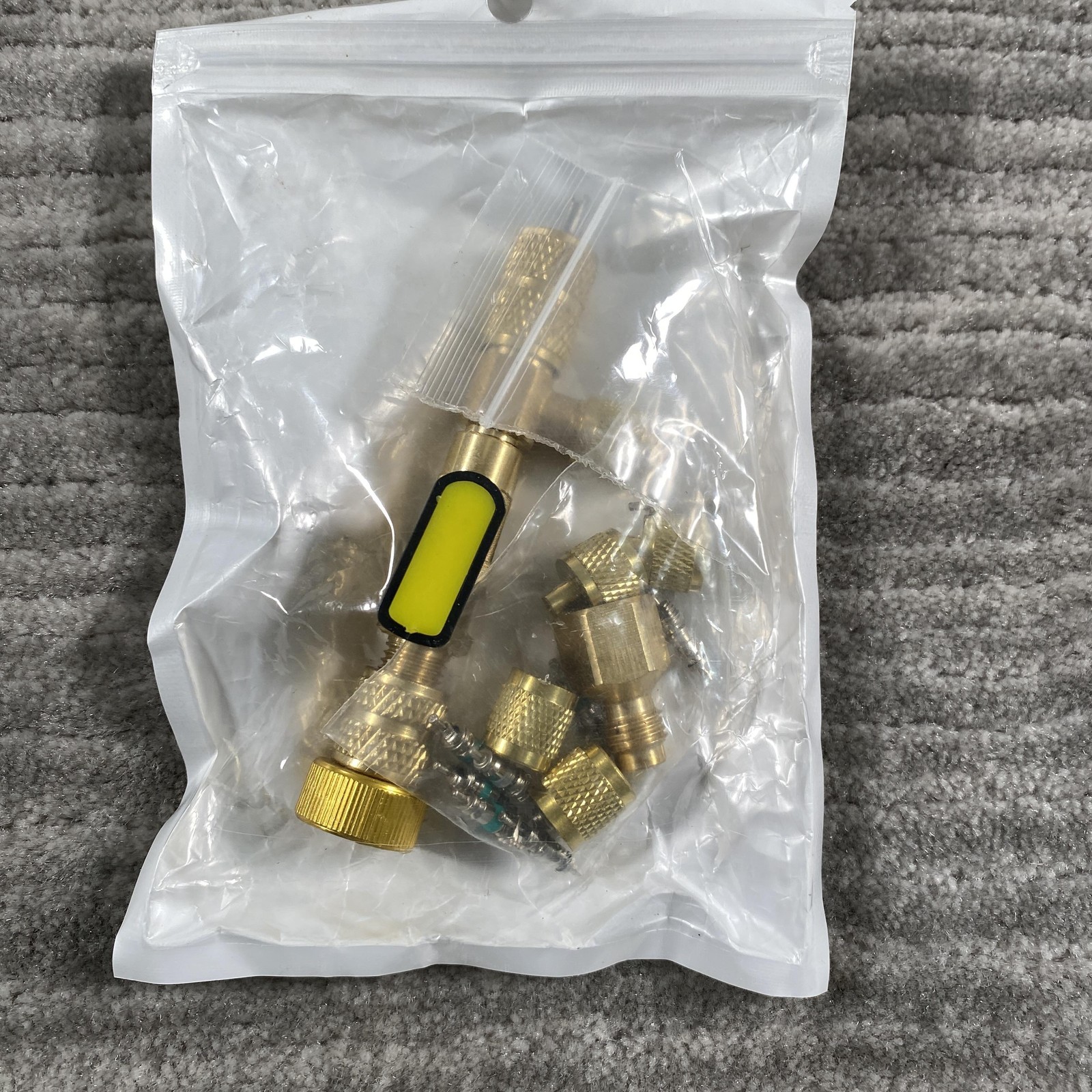 R12 Tool 16PCS Brass A/C Refrigerant Service Fittings Kit X00463UY9F New Auto