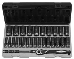 Grey Pneumatic 82629MD 1/2″ Drive 6 Point 29 Piece Metric Deep Duo Socket Set