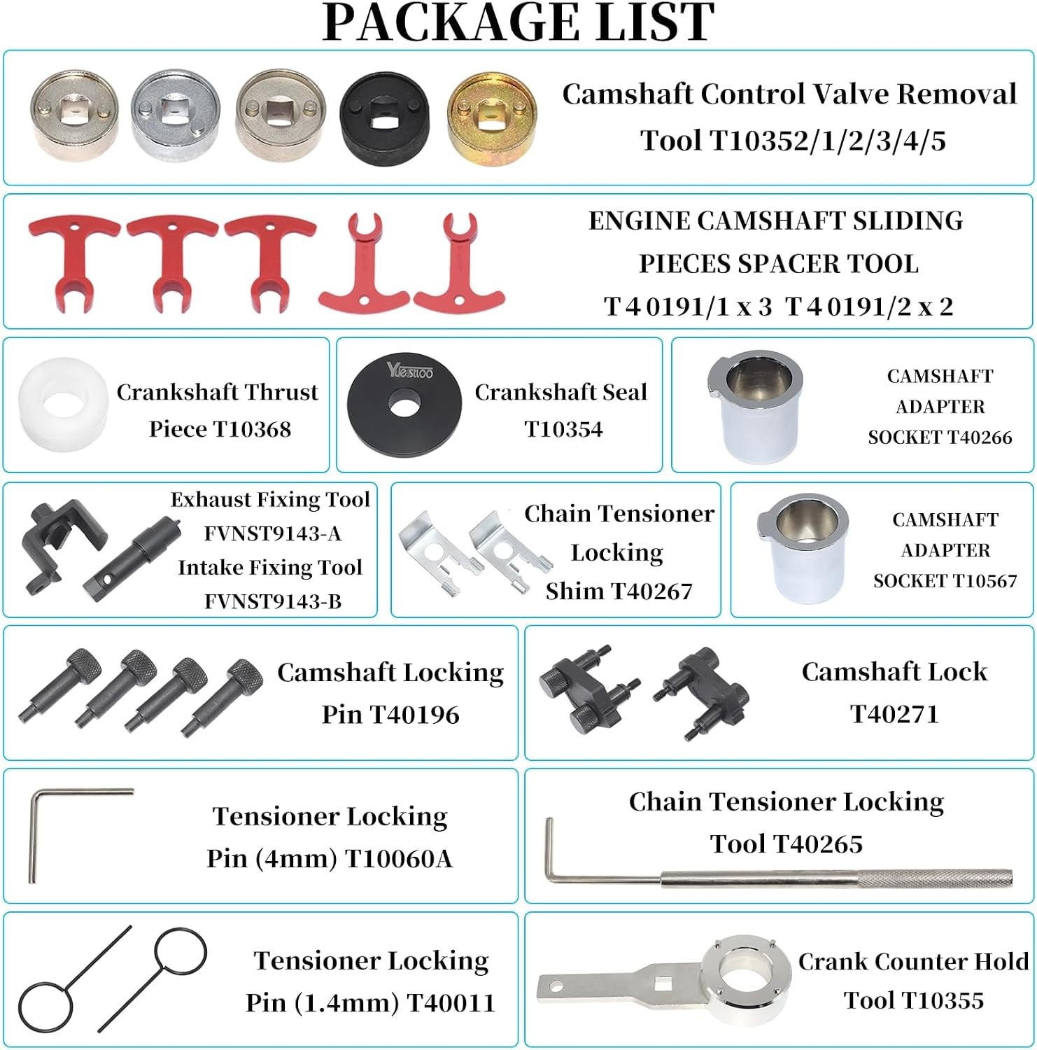 EA888 1.8 2.0 TSI TFSI Engine Camshaft Crankshaft Timing Tool Kit, Compatible…