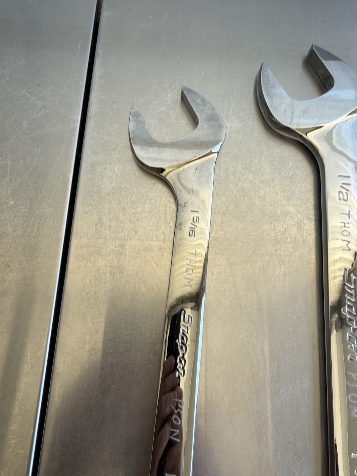 Snap-On Tools USA 2 SAE 4-Way Open-End Angle Wrench Set VS42B And VS48B Used
