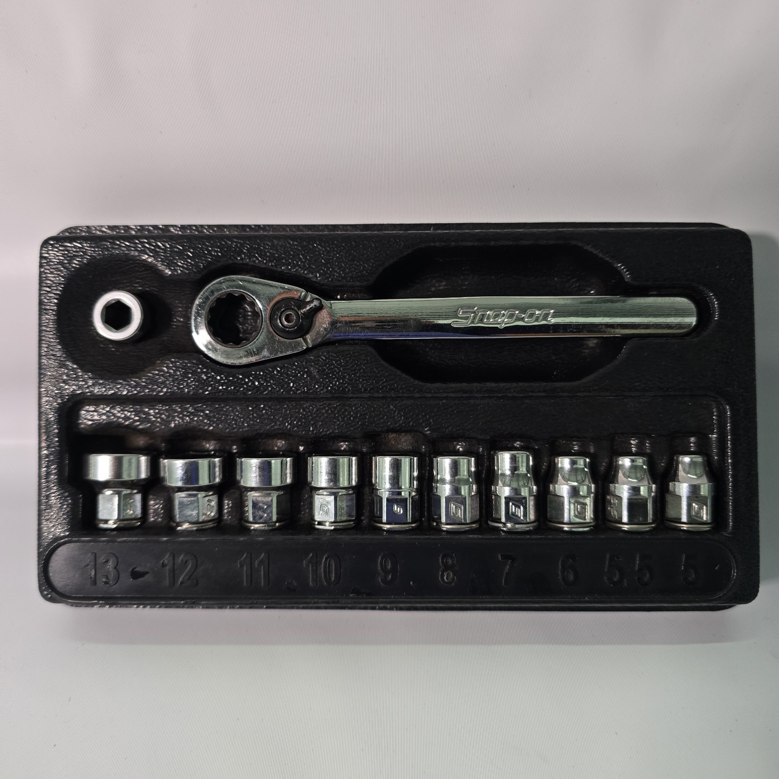 Snap On 112RTSMA Low Profile Socket Set Metric With Case Excellent Condition