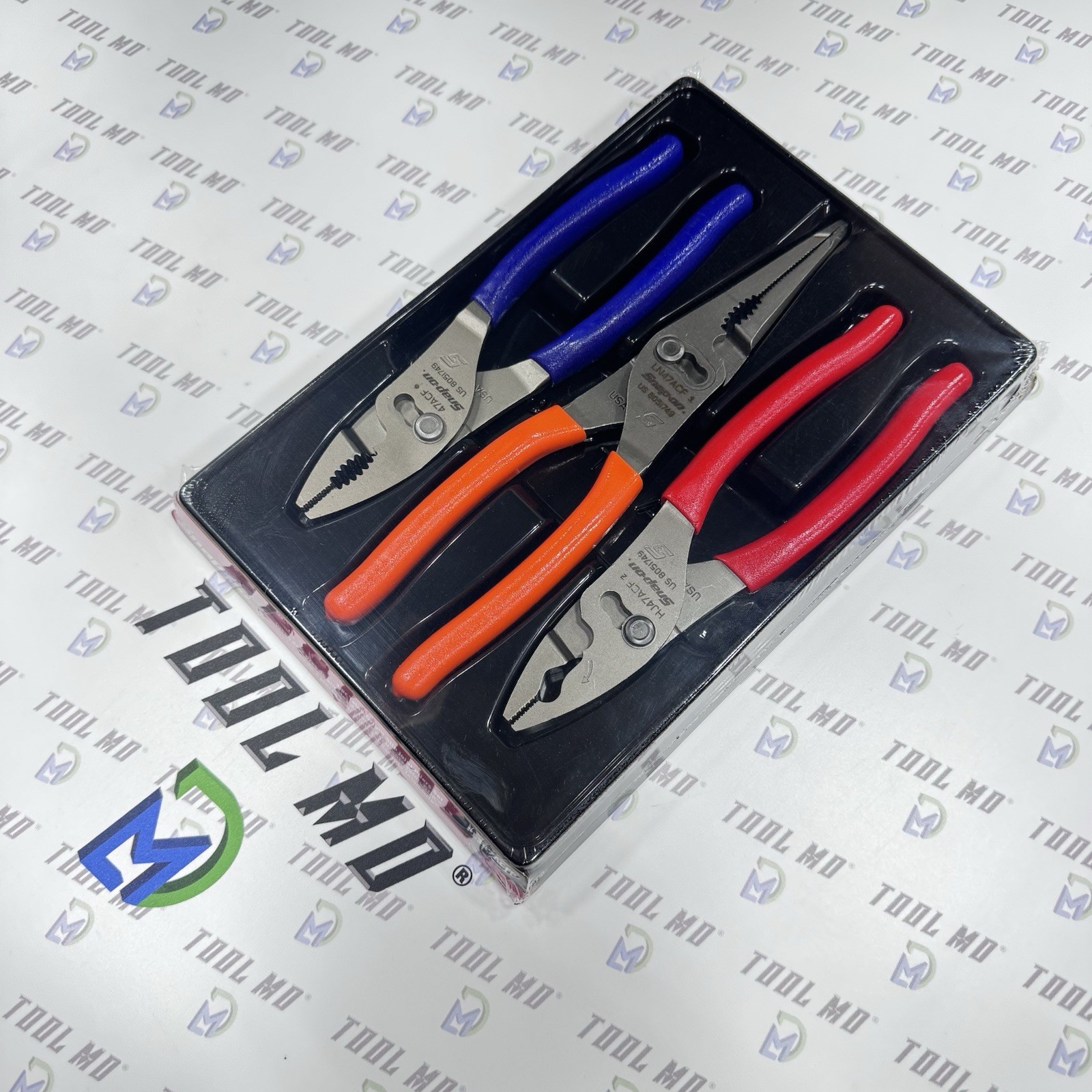 Snap-on Tools USA NEW Assorted Color Slip Joint Pliers Set PL347ACF LN47ACF