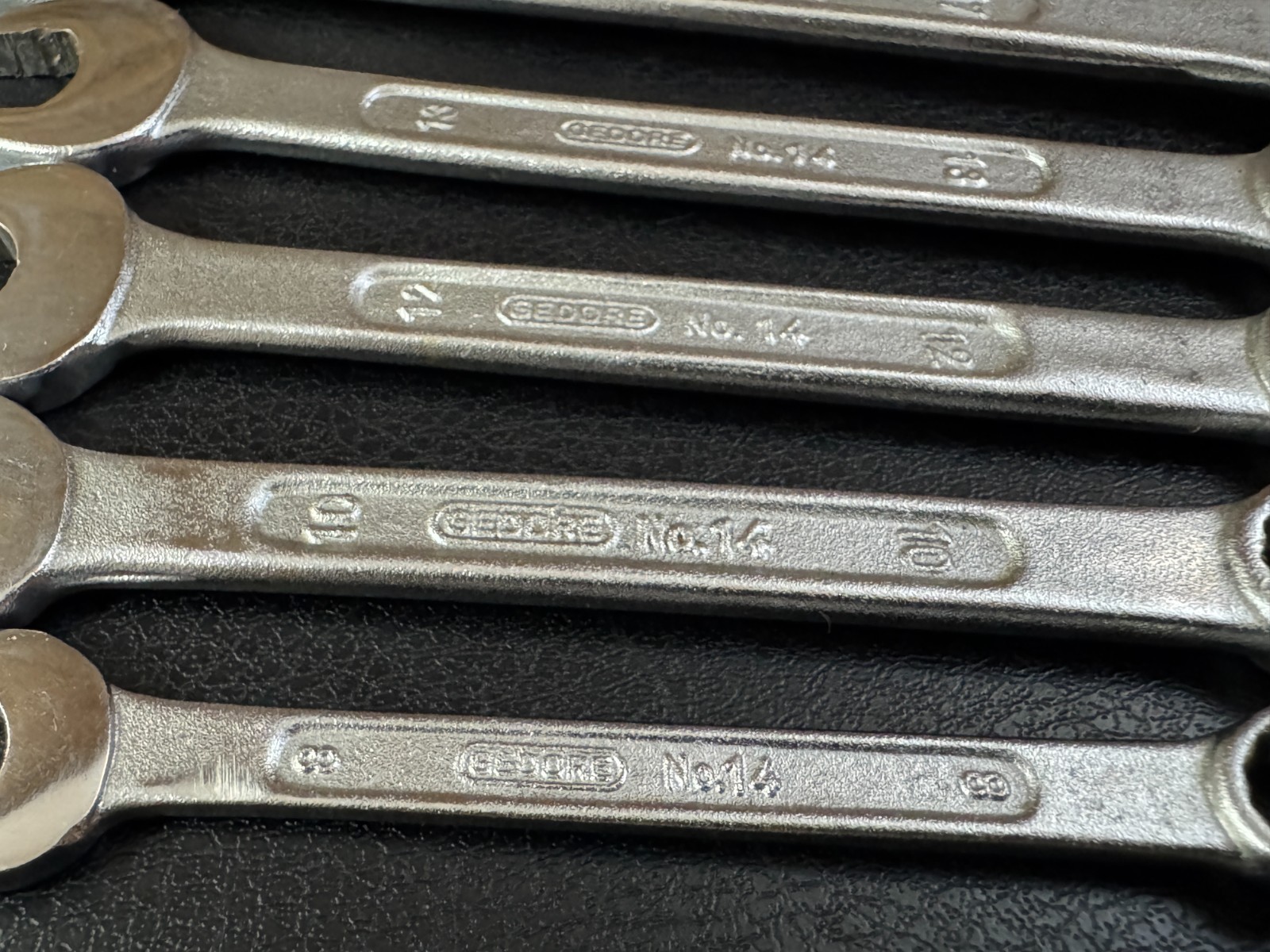 Gedore No. 14 Metric Combination Wrench Set 8 10 12 13 17mm Auto Kit w/ Tray