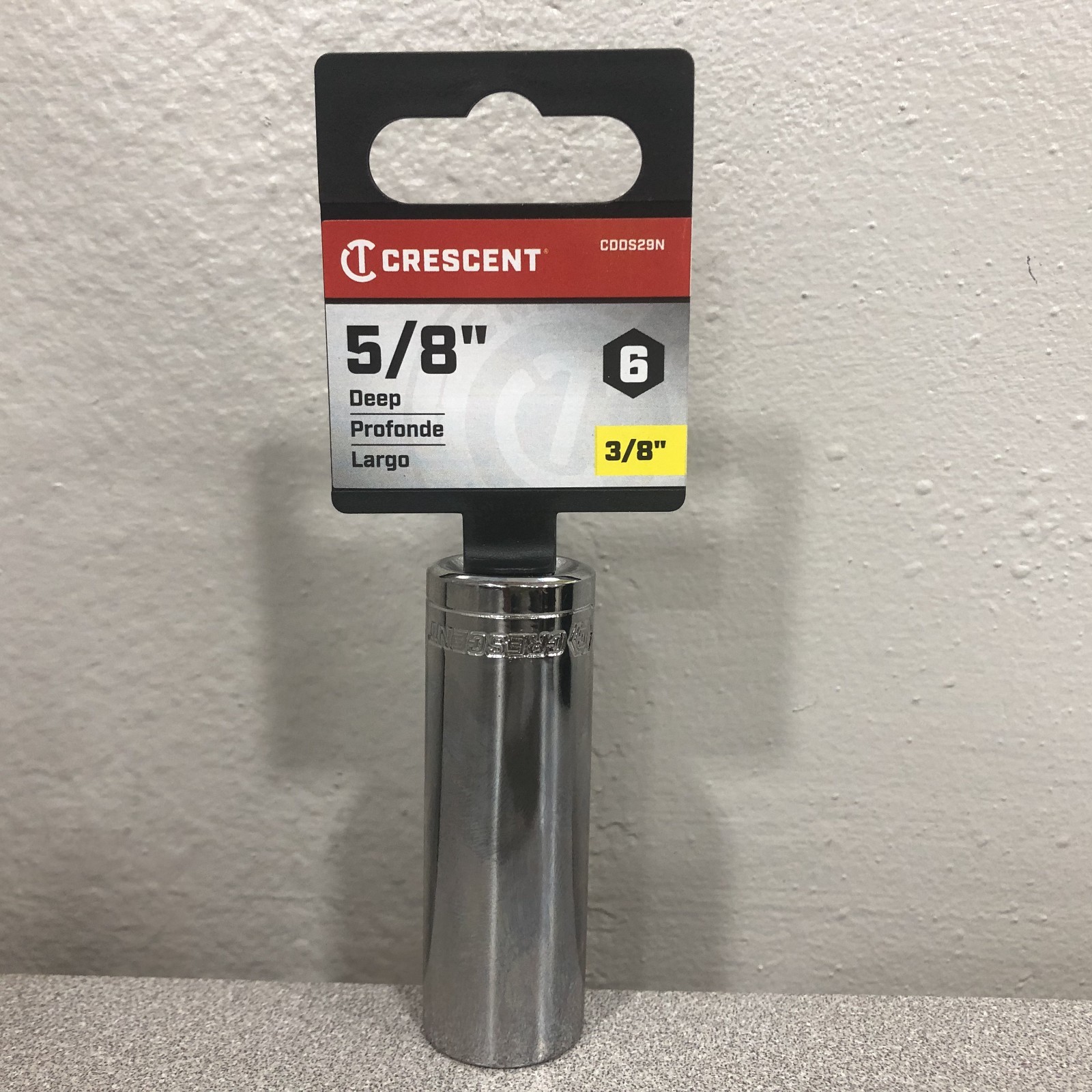 Crescent CDDS29N 5/8 in. X 3/8 in. drive SAE 6 Point Deep Socket 1 pc