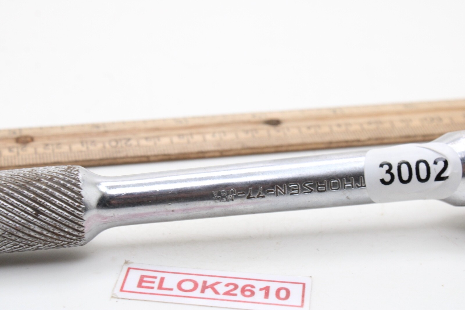 Thorsen 77 1/2″ Drive Open Gear Standard Ratchet Knurled Grip 10″ Made in USA