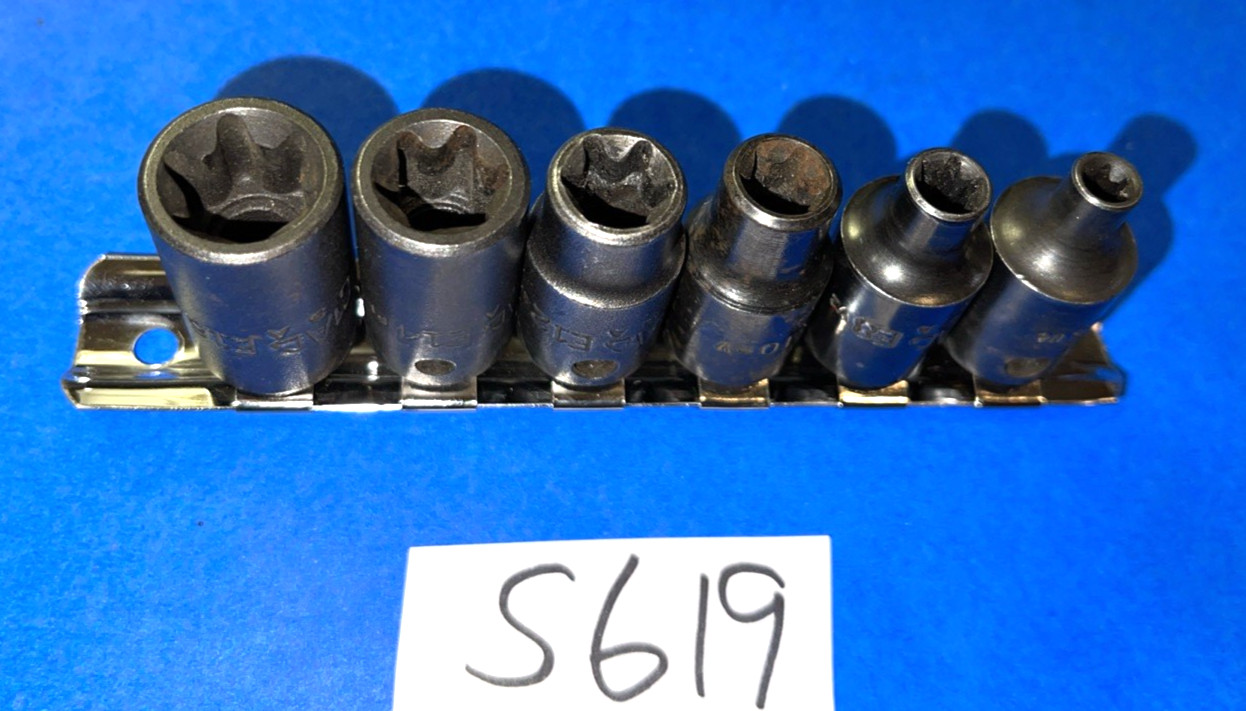 MAC TOOLS 6 PIECE 3/8 DRIVE INSIDE TORX SOCKET DRIVER SET E6-E16