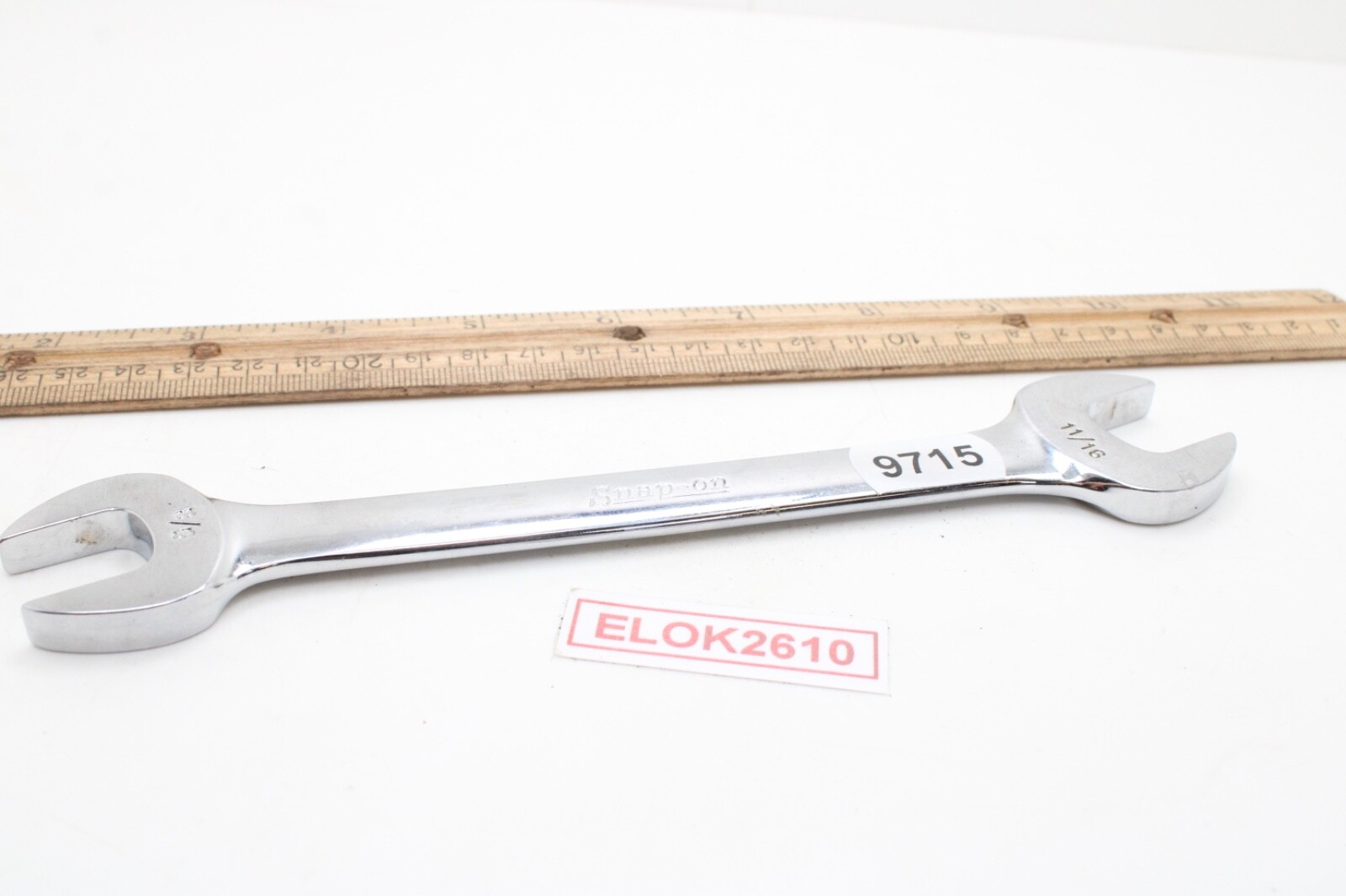 Snap-on Tools VO2022 5/8″ x 11/16″ SAE Chrome Open-end Wrench 7.75″ USA