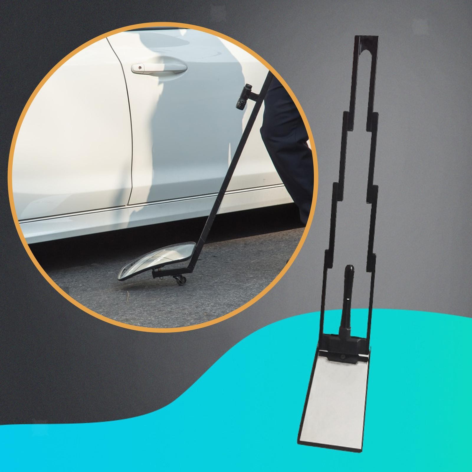 Under Vehicle Inspection Mirror Under Car Mirror Folding Portable Built in LED