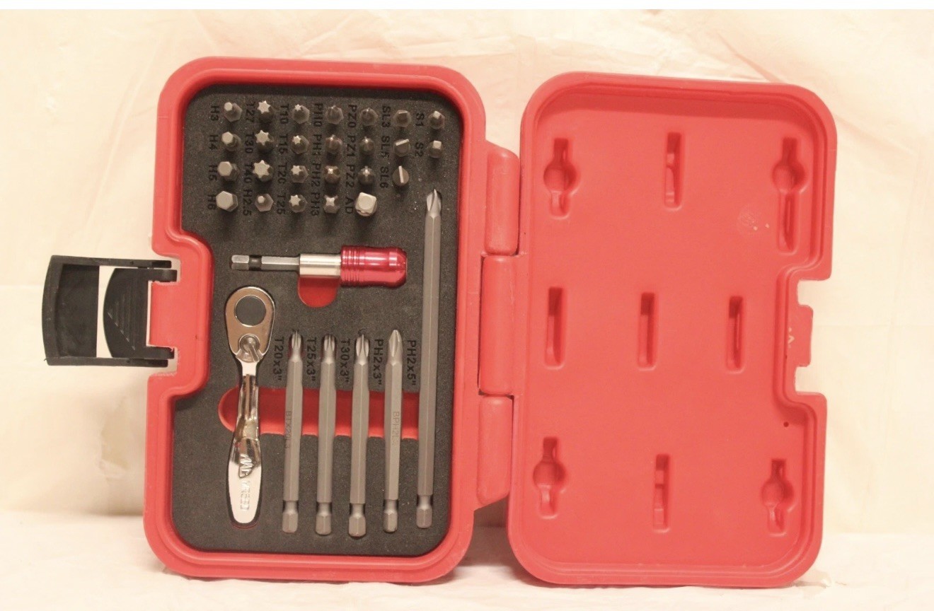 Mac Tools SBDR32K 32 Piece 1/4″ Hex Drive Ratcheting Bit Set