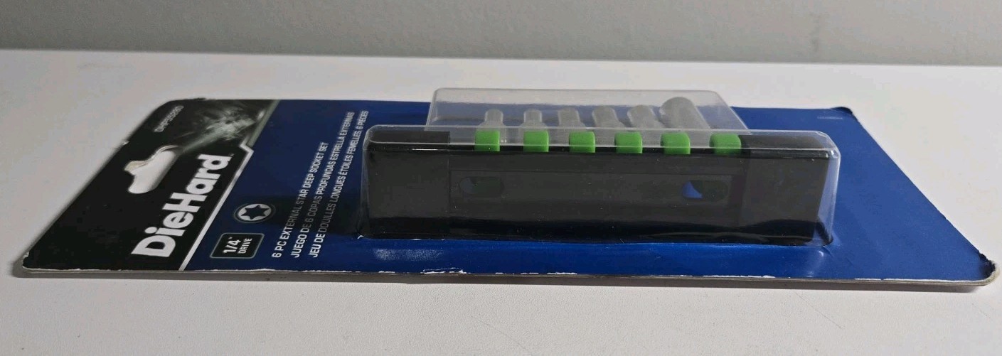 Diehard DHP55280 6 Piece 1/4″ Drive External Star Deep Socket Set