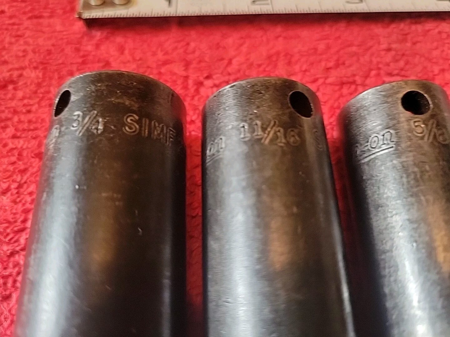 SNAP-ON TOOLS SAE 3/8″ DRIVE DEEP IMPACT SOCKET SET 6 PT 7 PC VTG USA 🇺🇸