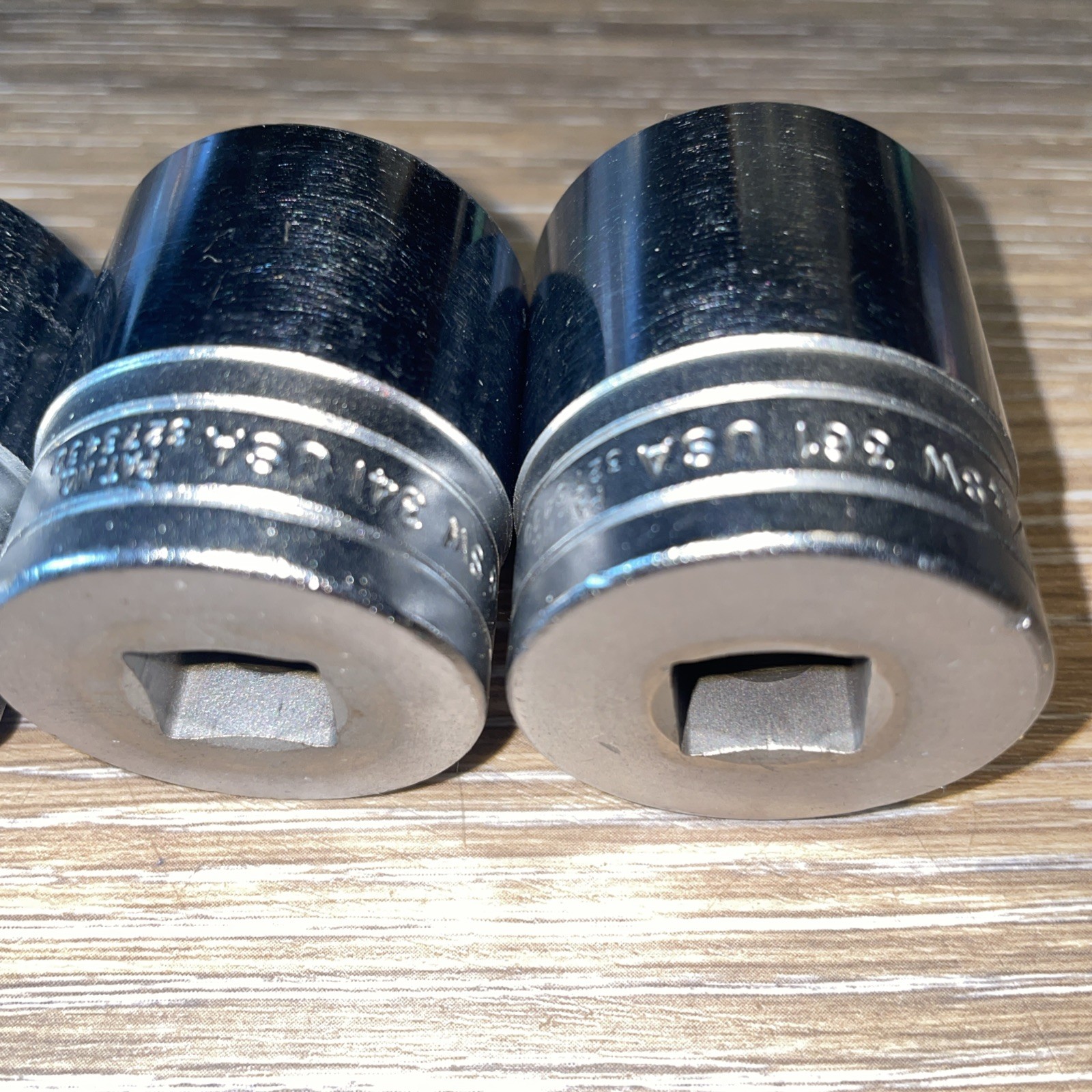 LOT Of 4 Snap-On 1/2″ Sockets SW 12 Point SAE Set Of 4 Pieces.
