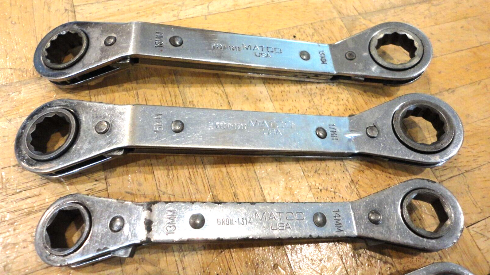 MATCO TOOLS 5 PIECE METRIC RATCHETING BOX END OFFSET WRENCHES