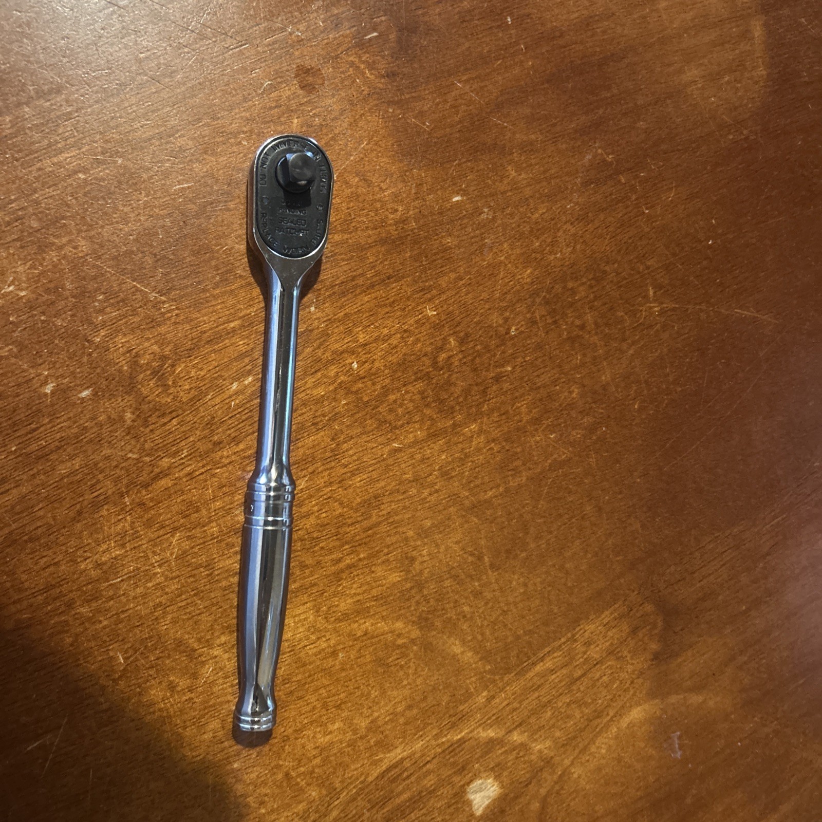 Snap-on Tools USA NEW 3/8″ Drive 100 TOOTH Standard Handle Chrome Ratchet F100