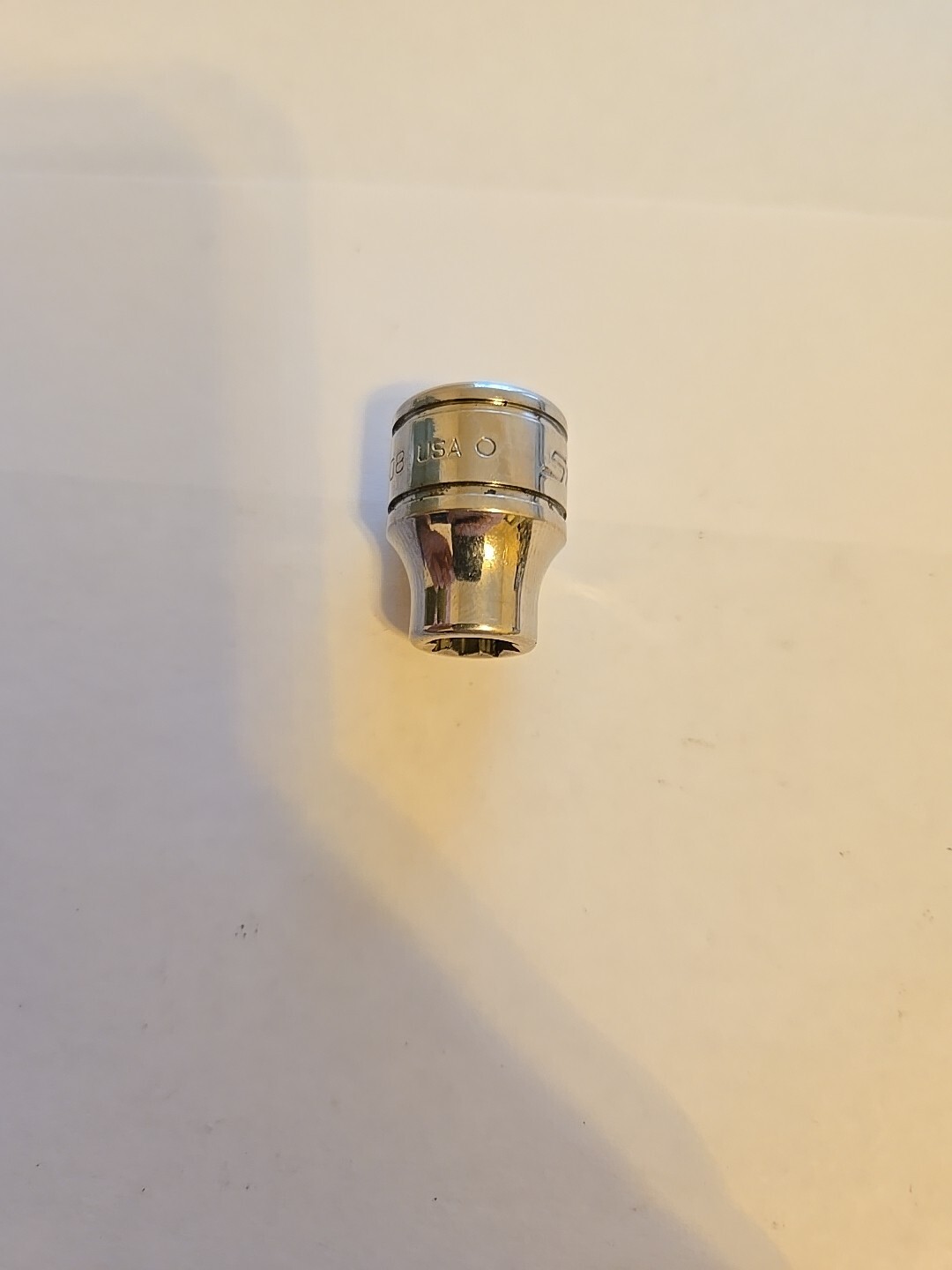 Snap On 3/8″ Drive 1/4″ 8PT SAE Chrome Double Square Socket F308