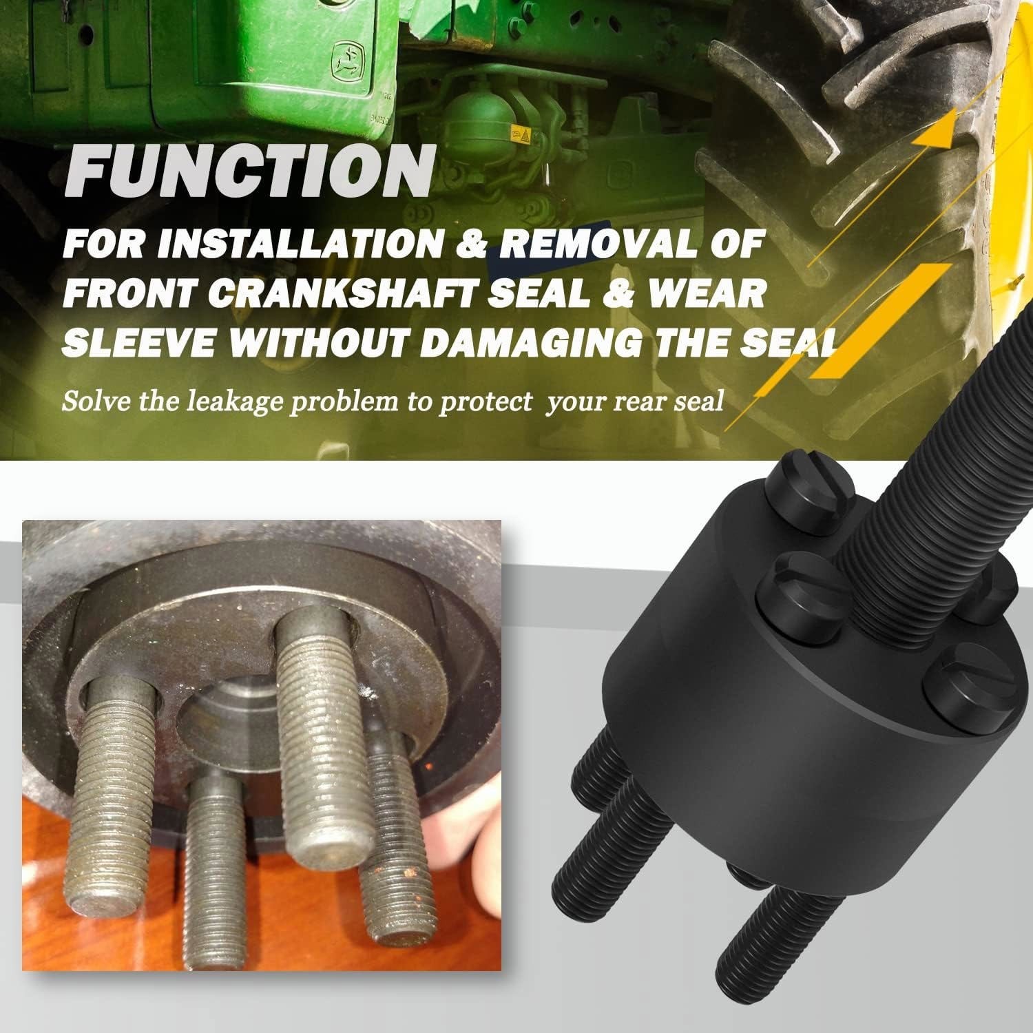 JDG954B for John Deere 1039 4045 6059 Crankshaft Gear+Front Crank Seal Installer