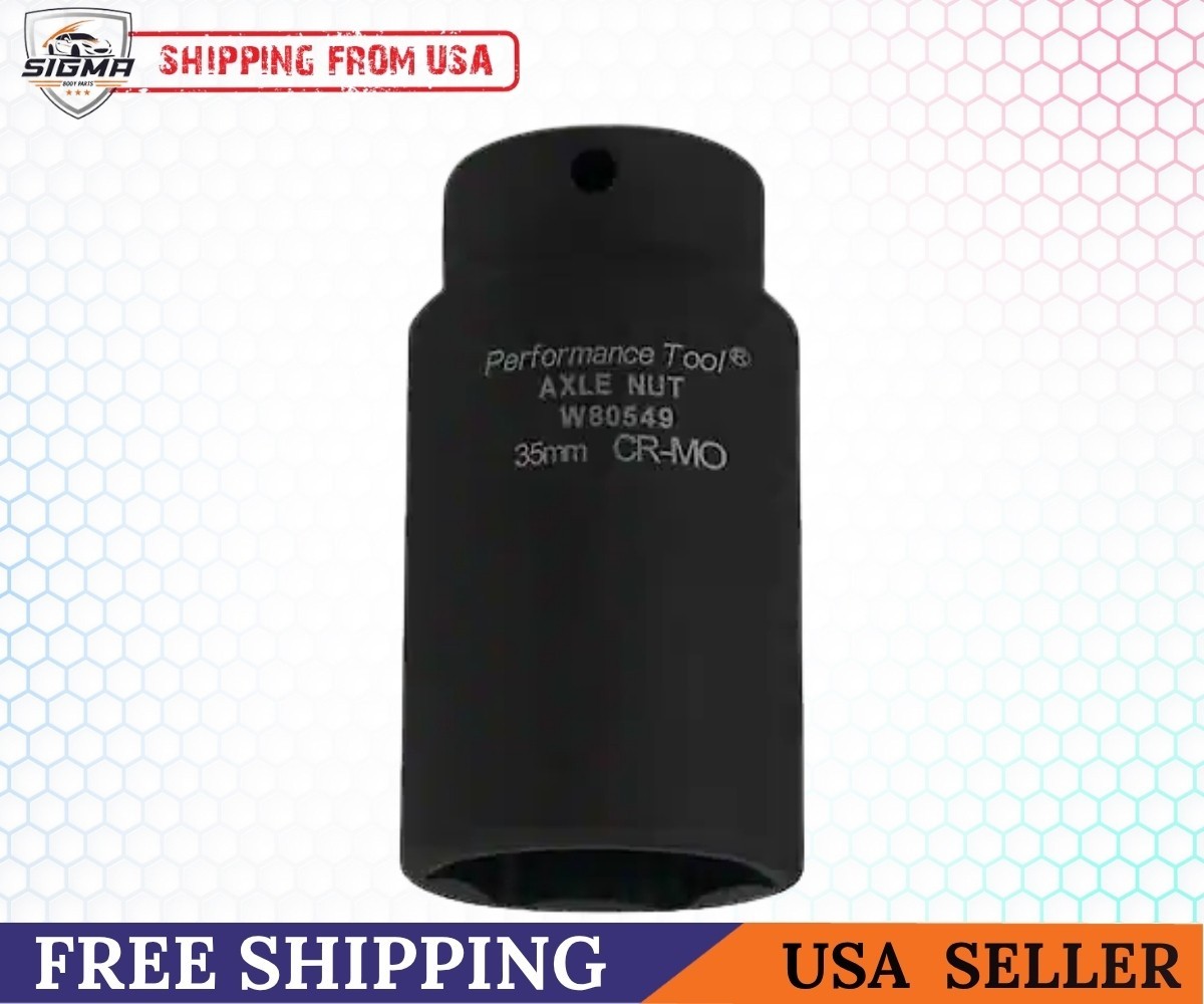 Performance Tool W80549 35mm 1/2″ Drive FWD Axle Nut Socket Cr-Mo 6-Point New