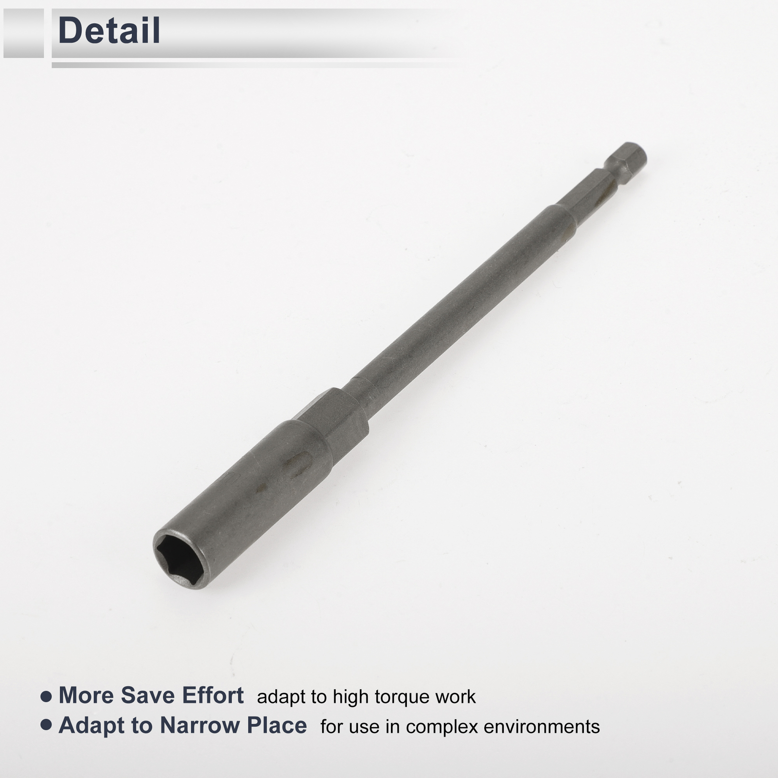 Universal Impact Socket 9mm 6 Point 150mm CR-V Titanium Tone 1 Pcs