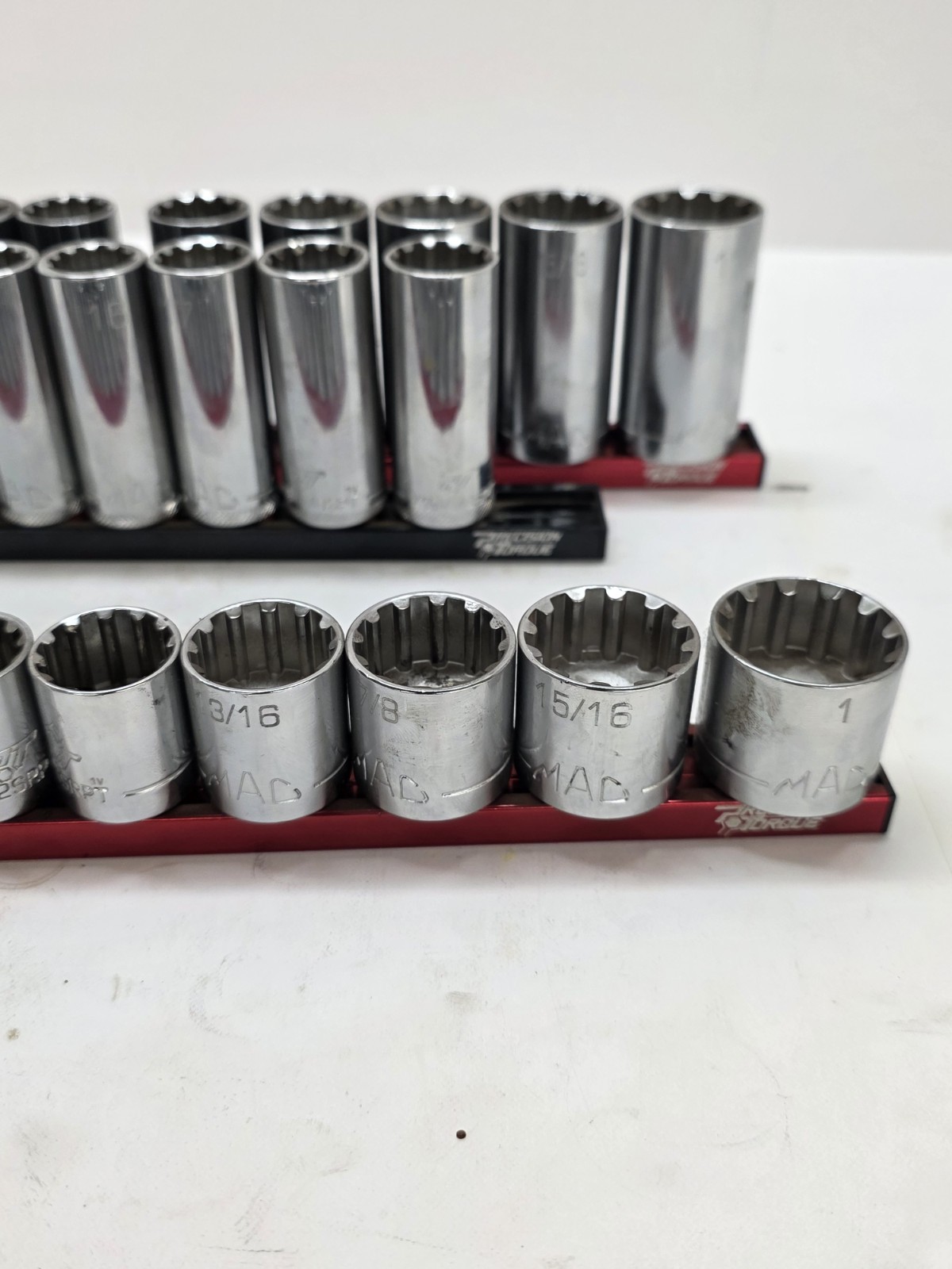 Mac Tools 3/8 Drive Spline Socket Set Metric And SAE Shallow And Deep Nice