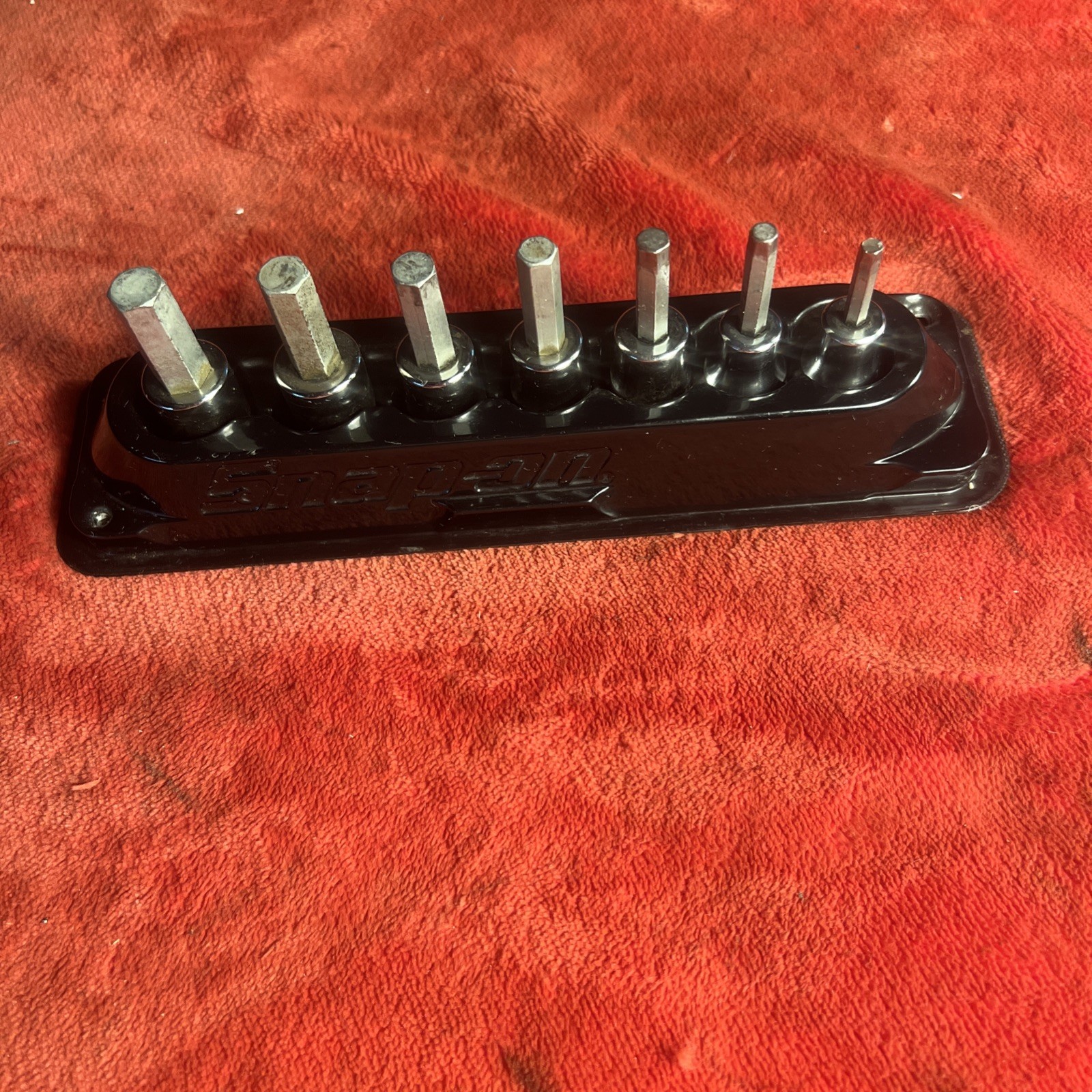 Snap-On USA 7 Piece 3/8″ Drive Metric 4 – 10mm Hex Allen Bit Socket Set 207EFAMY