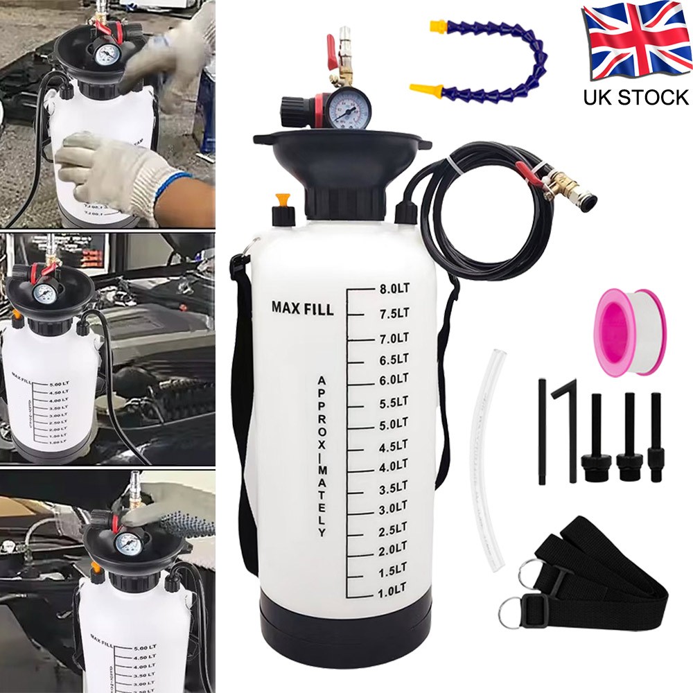 8L Pneumatic Transmission Gearbox Oil Filling Pump Tool W/ 5pcs Adaptor Kits UK