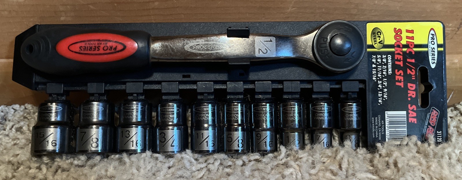 Pro Series 11 Piece 1/2” Dr SAE Socket Set 3/8-15/16”