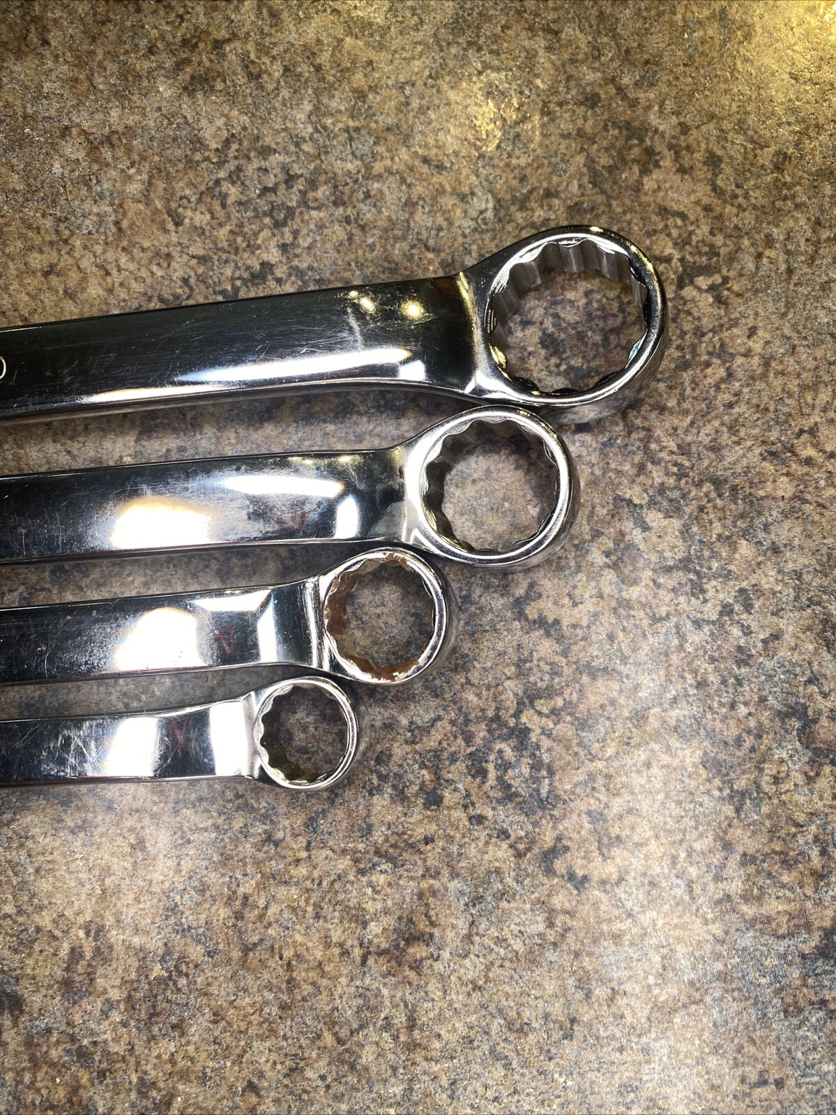 SNAP-ON Box End Wrench Set Of Four 7/8 15/16 3/4 3/16 5/8 11/16 1/2 9/16