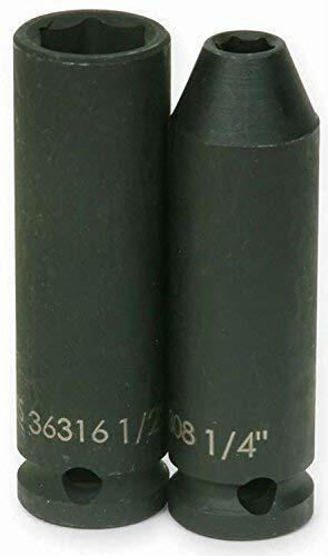 3/8″ Drive Deep Impact Socket, 6 Point, SAE, Black Industrial Finish, Williams
