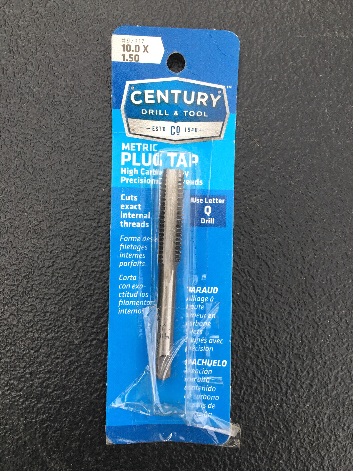 CENTURY 97317 10.0 X 1.50 METRIC HIGH CARBON ALLOY PLUG TAP