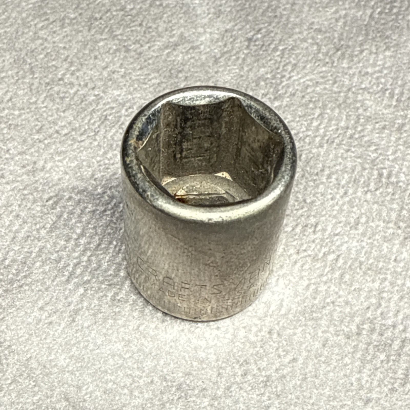 Craftsman 13mm 1/4″ Drive 6 Pt Chrome Socket USA 43514 Vintage USA Made