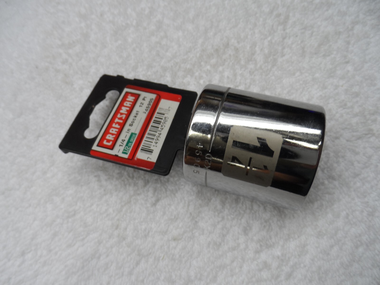 Craftsman 1/2″ Drive Standard SAE Socket, 1-1/4″ laser 12 pt USA NIP – PN 45905