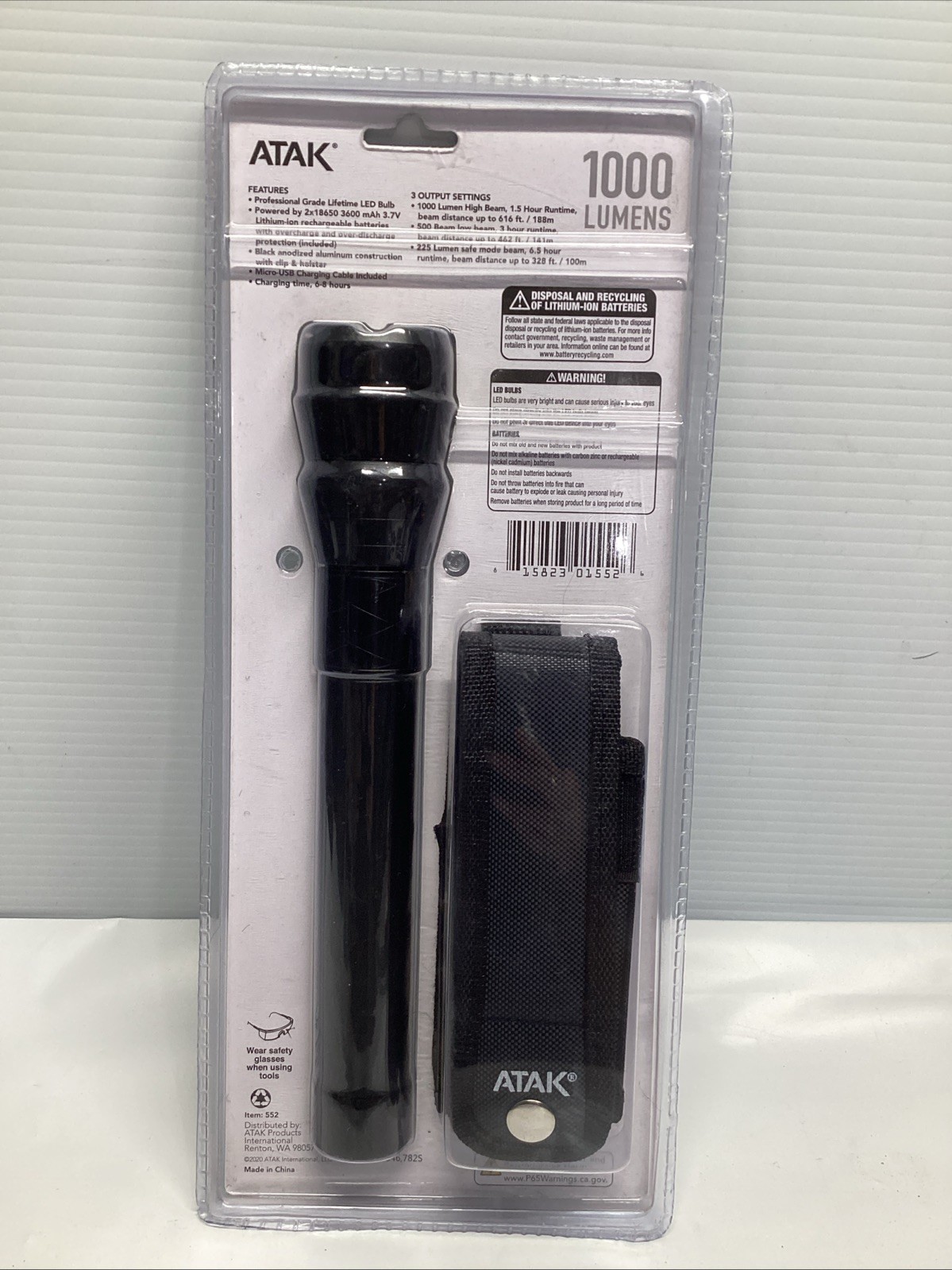 Performance Tool 552 1000LM Rechargeable Flashlight