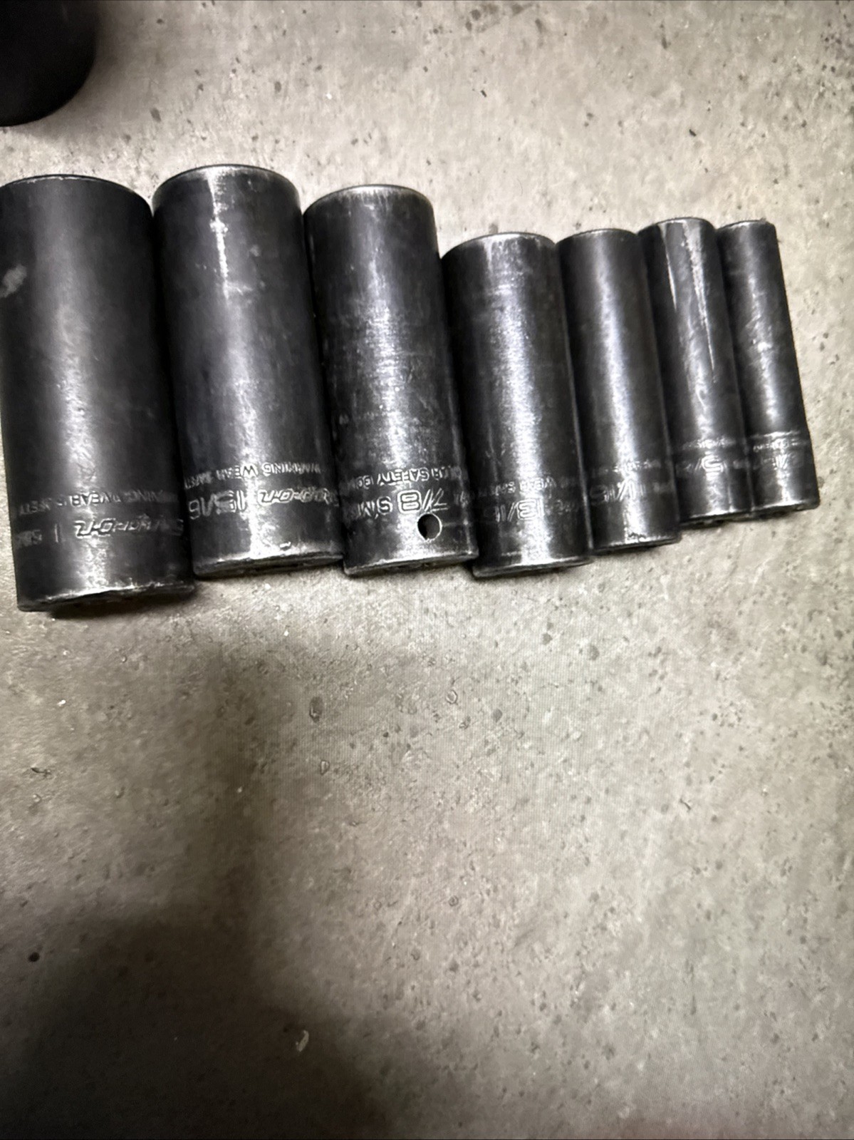 Snap On Tools 7pc 1/2″ Drive Deep Impact Socket Set USA