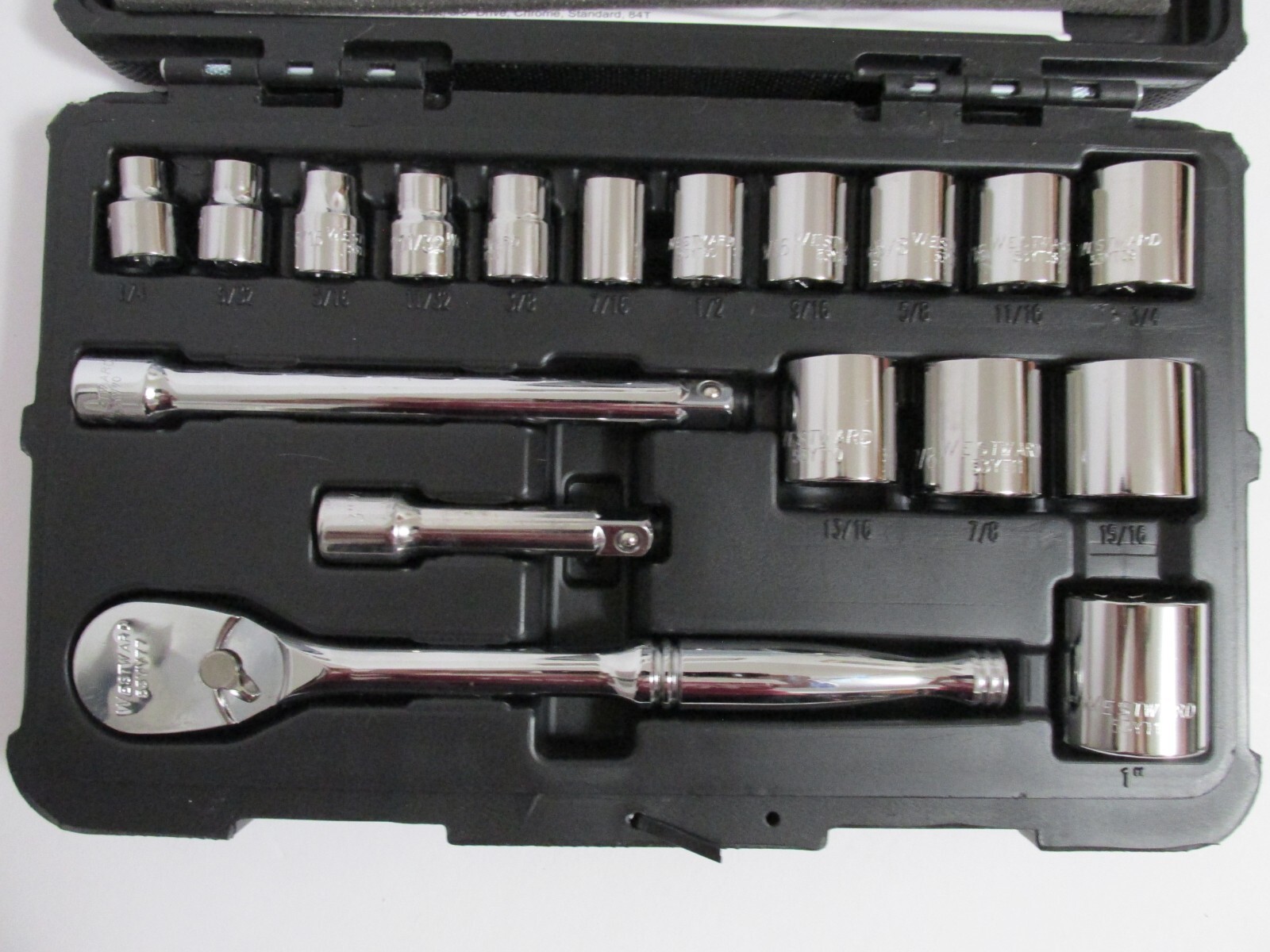 Mechanic Technician Tools Socket Set SAE Chrome Standard 3/8″ Westward 53PN35