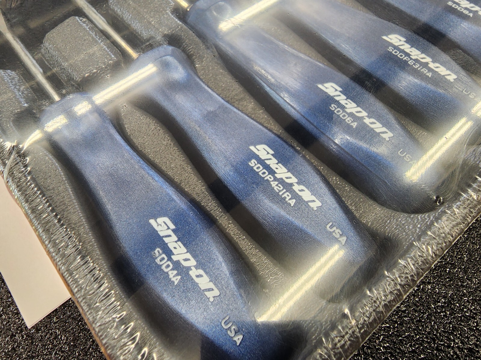 Snap-on Tools NEW 7pc POWER BLUE Hard Grip Combination Screwdriver Set SDDX70AMB
