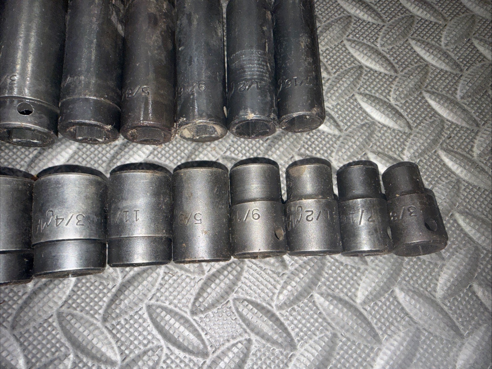 Mac Tools 28pc 1/2” SAE Impact Socket Sets Shallow And Deep 3/8 To 1 -1/4