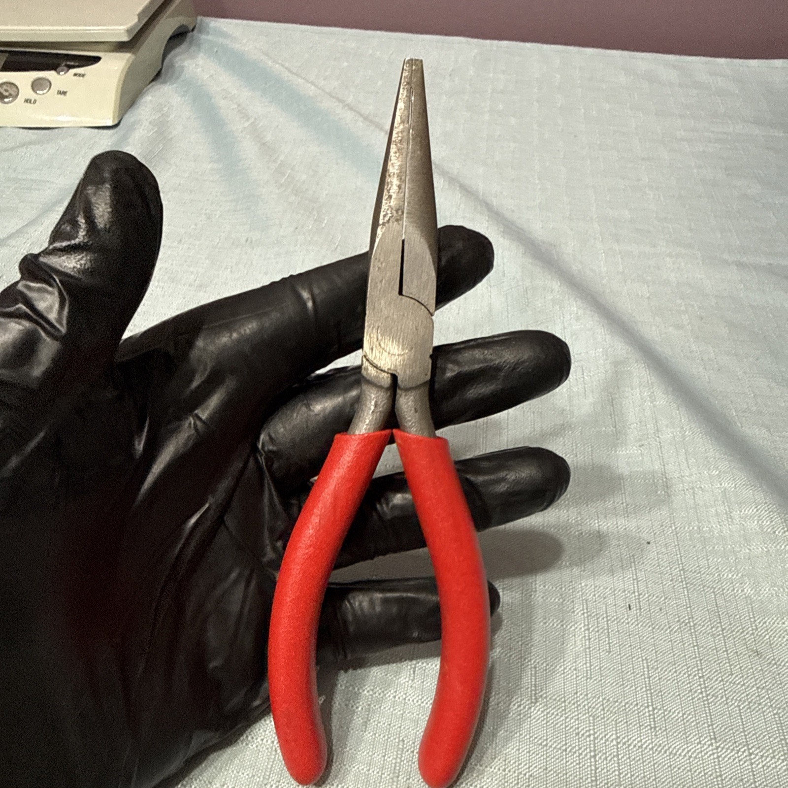 Snap-On Tools USA 96BCP 7″ Long Red Comfort Grip Handle Needle Nose Pliers