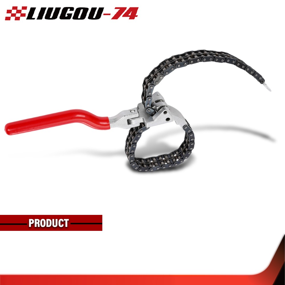 Heavy-Duty Ratcheting Chain Wrench Oil Filter Change Pipe Fittings 60-160mm