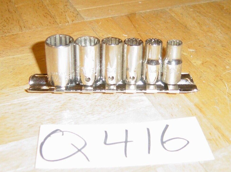 SNAP-ON TOOLS 6 PIECE 1/4 DRIVE SAE. SPLINE HEX SHALLOW SOCKET SET