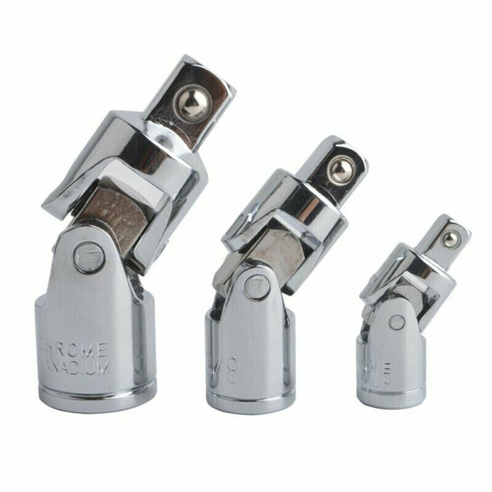 3PCS Impact Universal Joint Swivel 1/2″, 3/8″ & 1/4″ Socket Adapter Drive Set